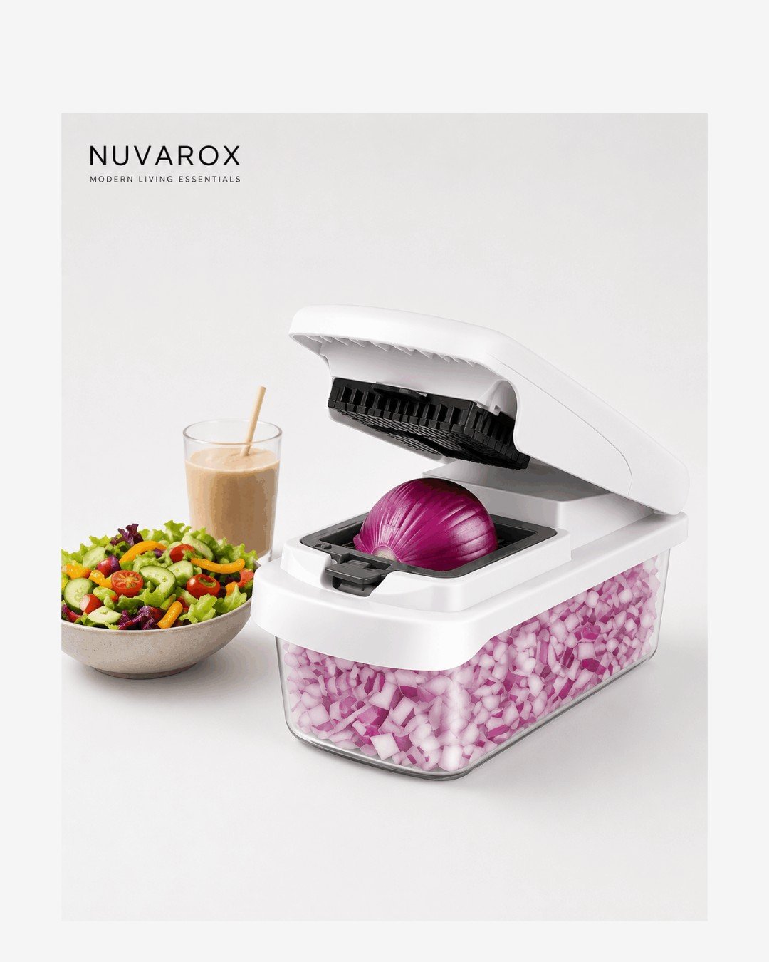 NUVAROX Pro Vegetable Chopper & Slicer Set