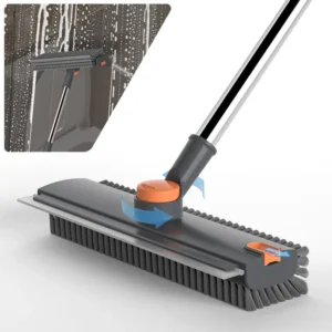 360° 3-in-1 Floor Brush & Squeegee, Stainless Steel