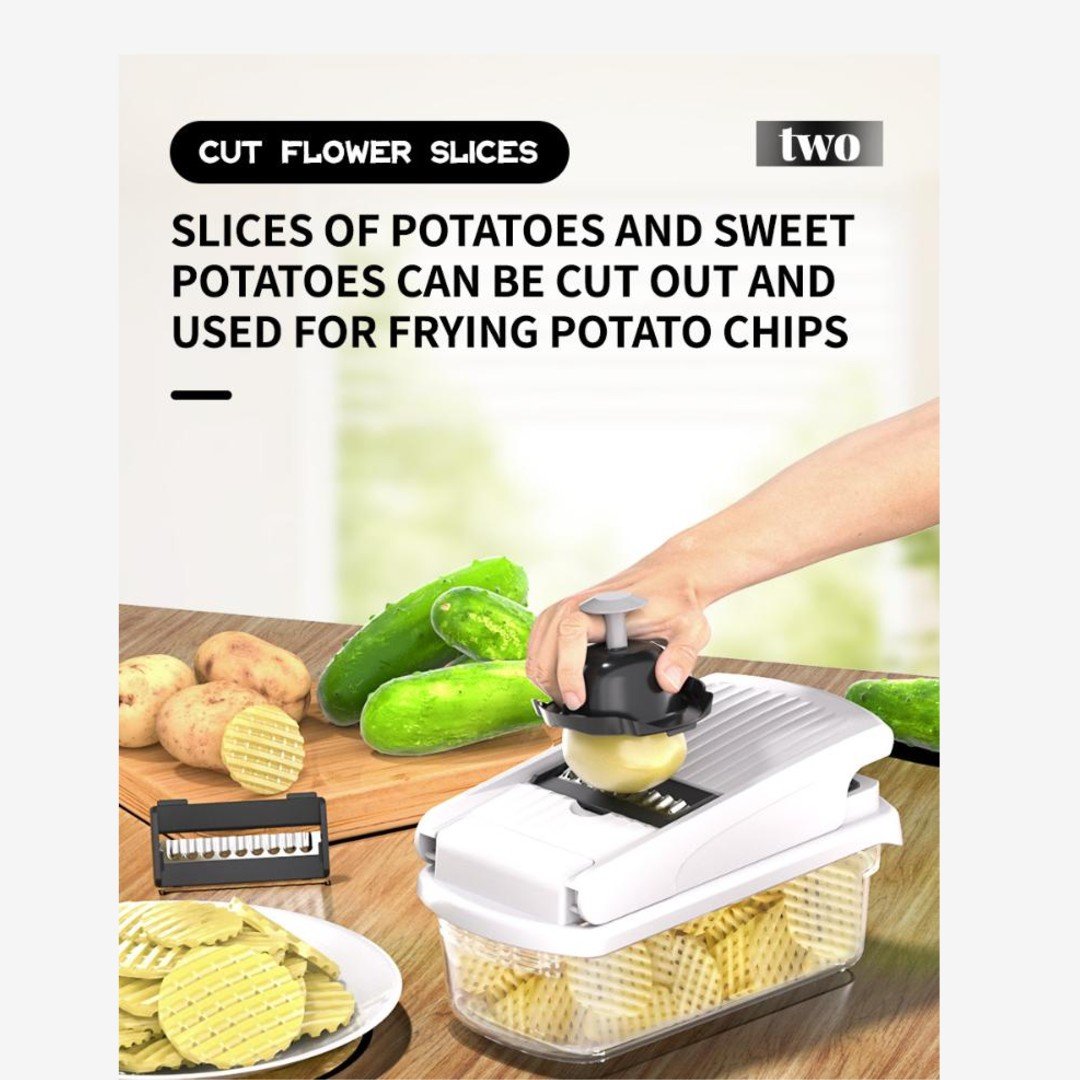 NUVAROX Pro Vegetable Chopper & Slicer Set - Image 7